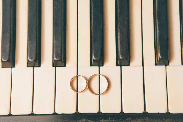 istock wedding rings on a piano 665866398