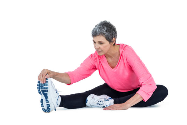 istock Fit mature woman exercising 665866418