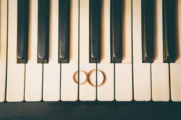 istock wedding rings on a piano 665866450