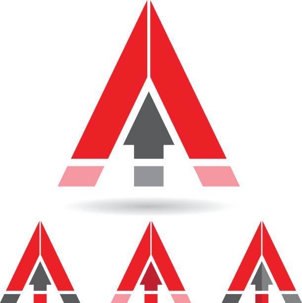 istock Colorful Abstract Triangle Symbol of Letter A 665867464