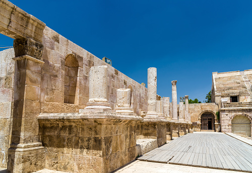 Details of Roman Theater in Amman - Jordan