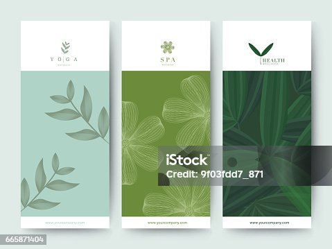 istock Branding Packaging Flower nature background, logo banner voucher, spring summer tropical, vector illustration 665871404