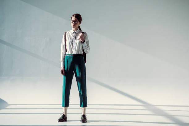 istock stylish woman in white shirt 665878314