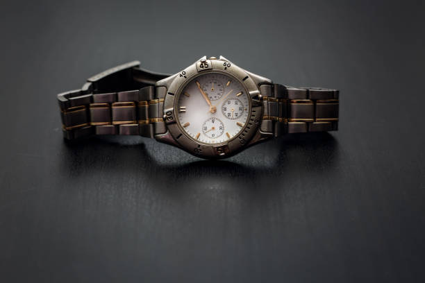 istock Retro mens wrist watch 665880342