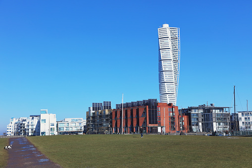 Turning Torso, the tallest building in Scandinavia on February 14, 2017 in Malmo, Sweden.