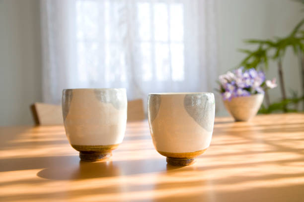 istock Japan tea with flowers 665886104