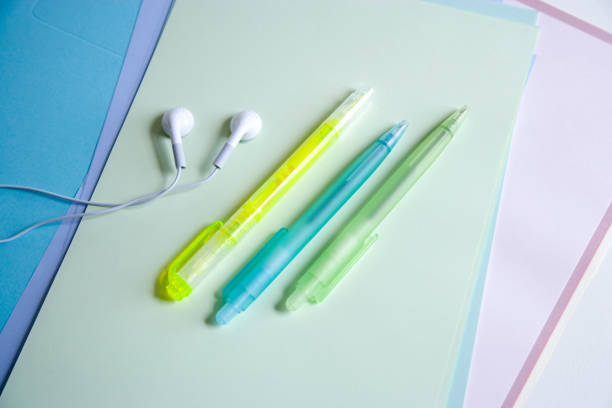 istock Stationery & earphones 665888916