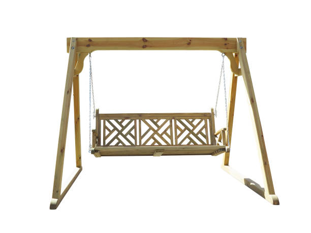 istock wooden garden swing isolated on white background 665889756