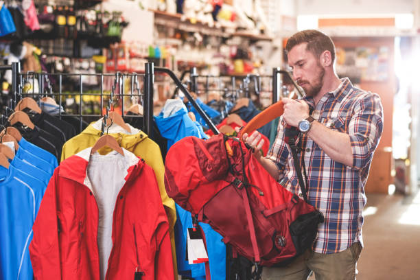 istock Customer in sports store 665895408