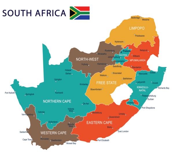 南アフリカ共和国の地図作業時間 1 - リンポポ州点のイラスト素材／クリップアート素材／マンガ素材／アイコン素材