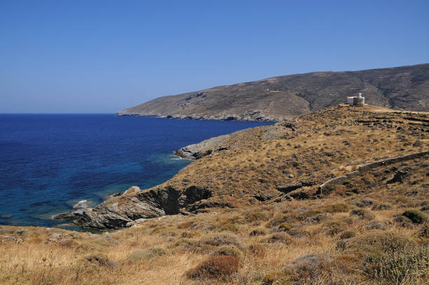 Andros island Landscapes.Cyclades Greece.