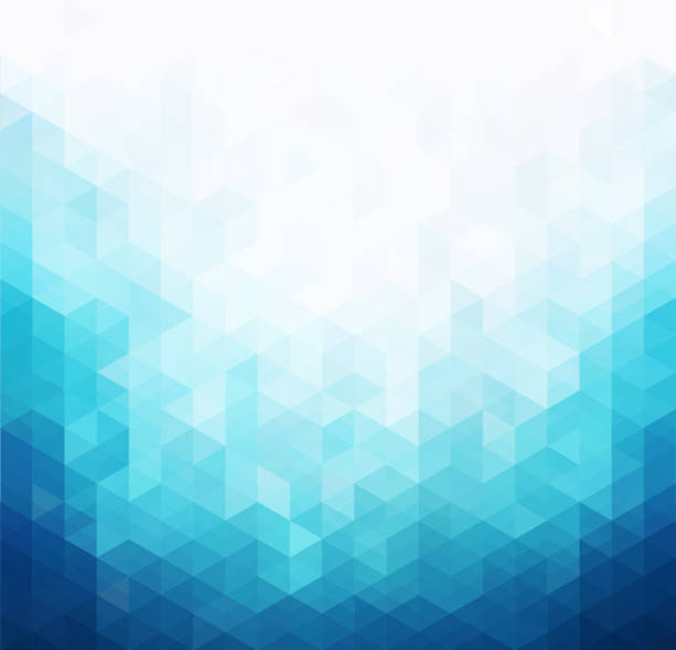 0000000 Abstract blue light template background. Triangles mosaic green science background stock illustrations