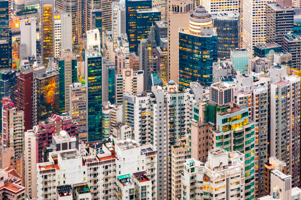 istock Panoramic Skyline of Hong Kong City 665913436
