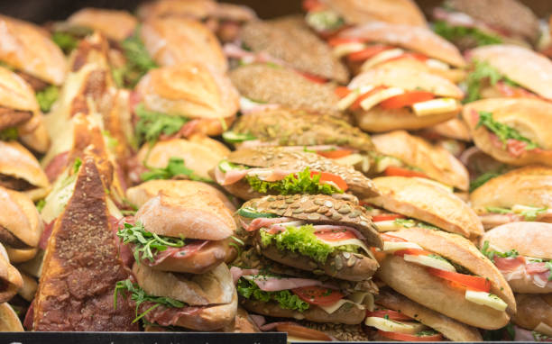 istock Fresh sandwiches at a cafe in Germany 665931924