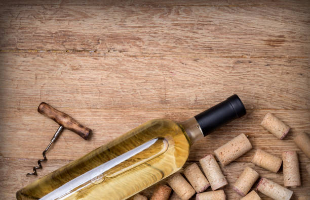 istock Bottle of wine with corkscrew 665934860