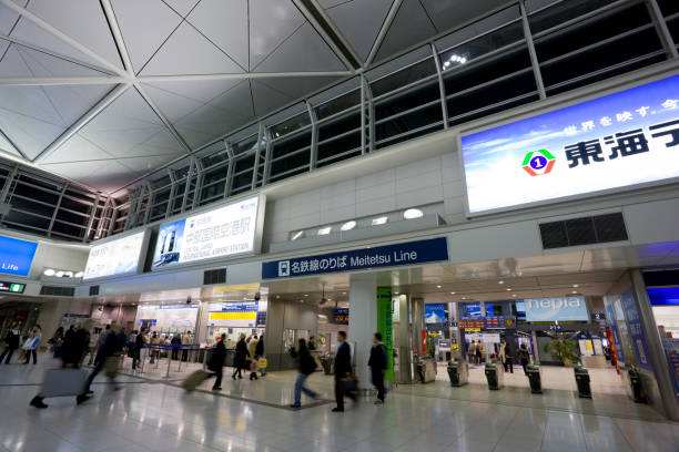 estação central japan international airport - chubu centrair international airport - fotografias e filmes do acervo