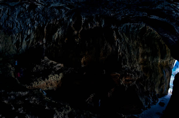 istock view of a Templar chapel from inside a cave 665984720
