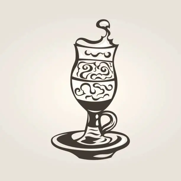 Vector illustration of stylized cup of coffee