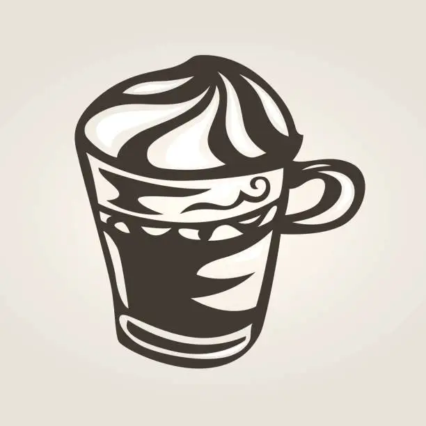Vector illustration of stylized cup of coffee