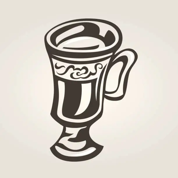 Vector illustration of stylized cup of coffee