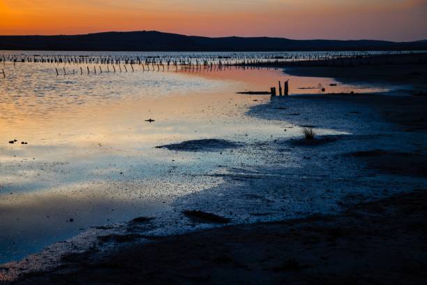 istock Sunset on abandoned saltworks Pag (Croatia) 665995400