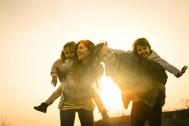 istock Happy family outdoor. 665995618