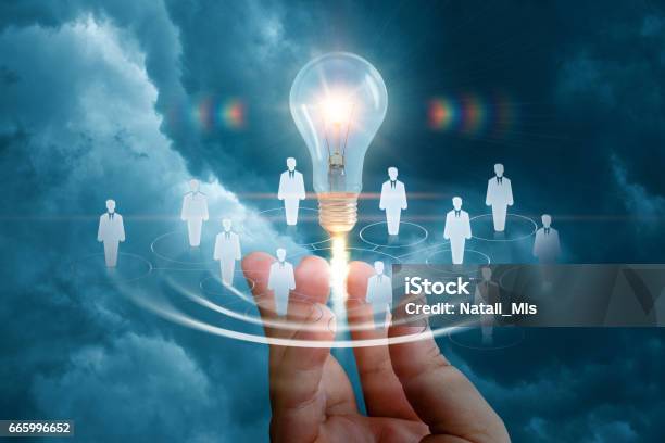 The Idea During The Team Work Stock Photo - Download Image Now - Sharing, Expertise, Ideas