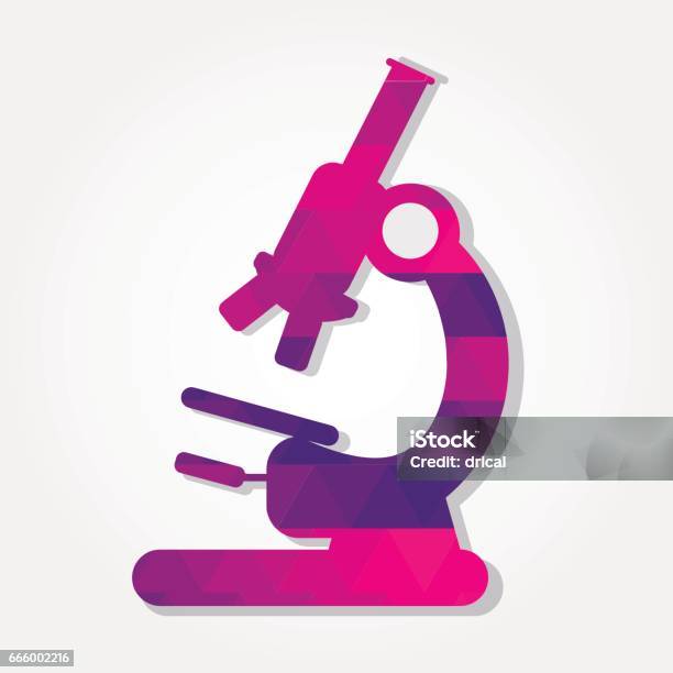Microscope Warning Triangle Microscope With Colorful Triangles Stock Illustration - Download Image ...