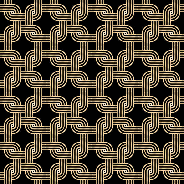 istock A Luxury Seamless Black Background With Beautiful Golden Ornaments for Your  Design 666003730