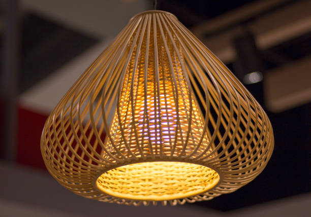 istock Stylish lamps on the ceiling 666030022