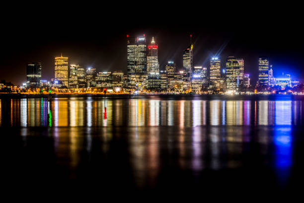 istock Perth city at night, Western Australia 666044814