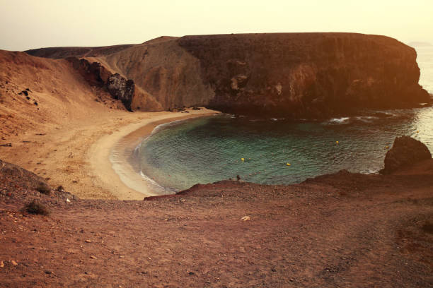View of Playa Papagayo in Lanzarote, Canary Islands