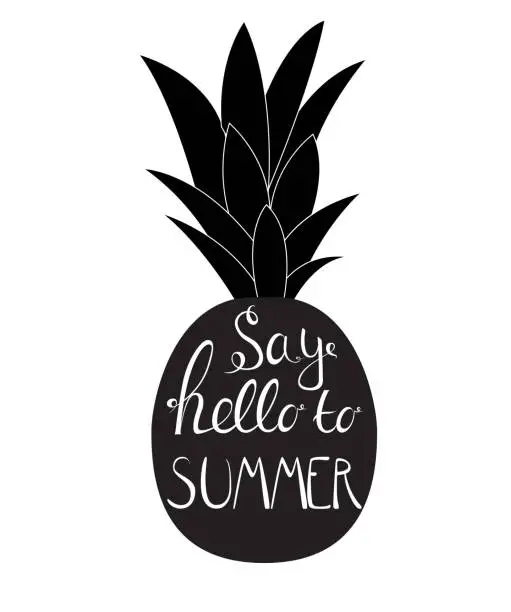 Vector illustration of Say Hello to Summer Natural Background Vector Illustration