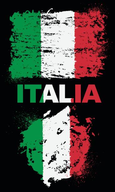 Flag of Italia Grunge elements with flag of Italia. All flags, colors and text are grouped and layered separately. italie stock illustrations