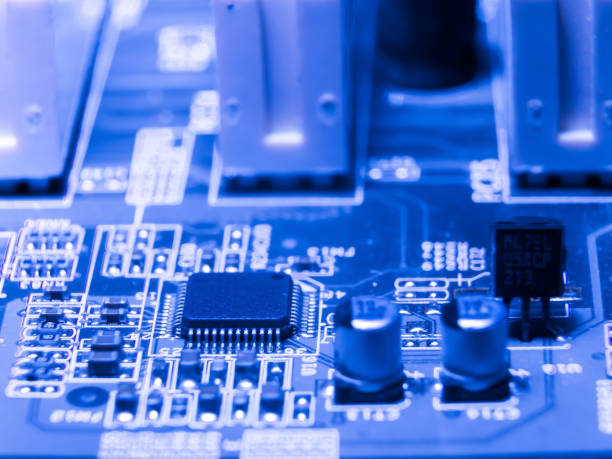 istock Close up of Electronic Circuits in Technology on   Mainboard (Main board,cpu motherboard,logic board,system board or mobo) 666058212