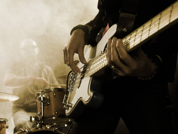 istock Bassist in the foreground. 666066366
