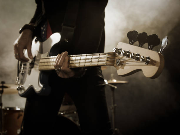 istock Bassist in the foreground. 666066396