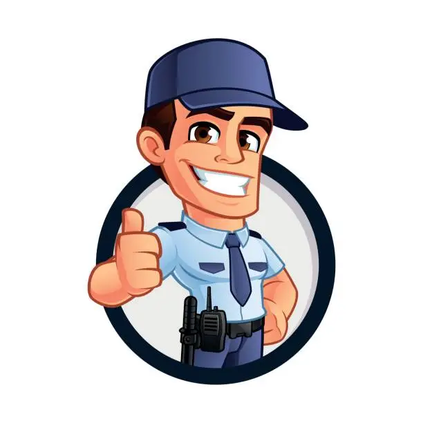 Vector illustration of Security guard