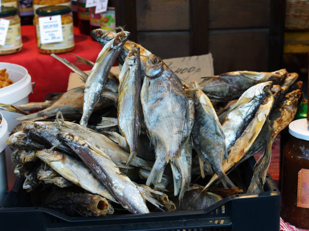 istock Dried fish on sale. 666076660