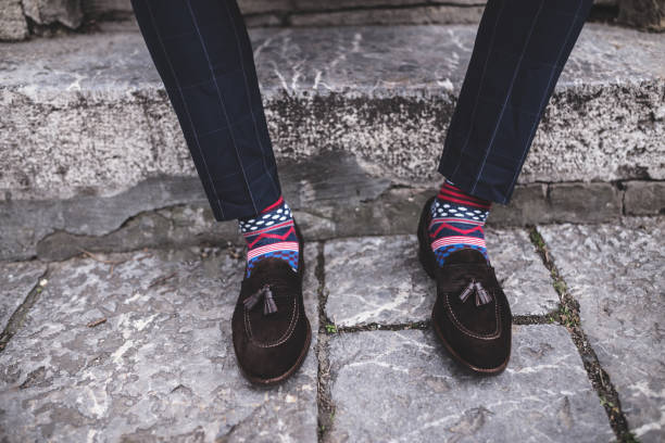 istock Close up of a trendy socks 666082154