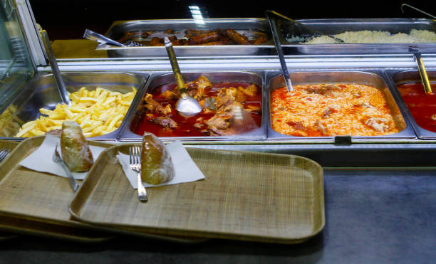 istock Buffet Meal Trays and dishes 666091894