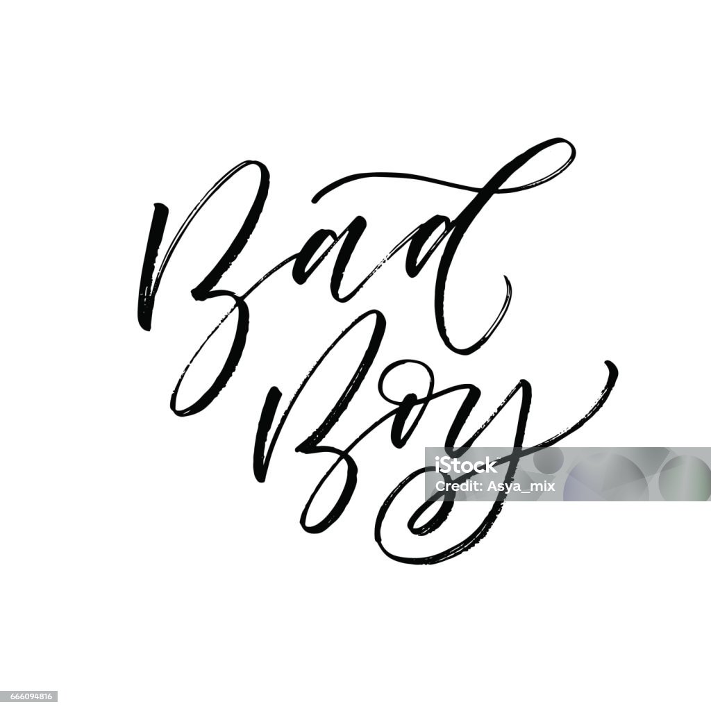 Bad Boy Lettering Stock Illustration - Download Image Now ...
