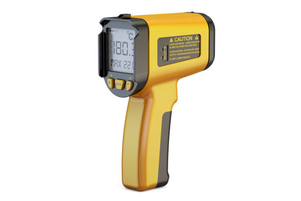 Infrared Thermometer, 3D rendering isolated on white background vector art illustration