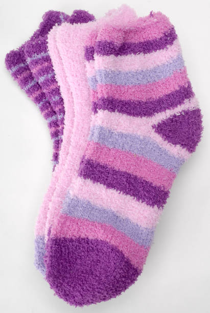 three pairs of fluffy slipper socks three pairs of fluffy slipper socks fluffy stock pictures, royalty-free photos & images