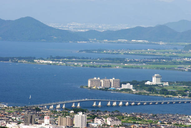 Biwako Ohashi bridge Biwako Ohashi bridge otsu city stock pictures, royalty-free photos & images