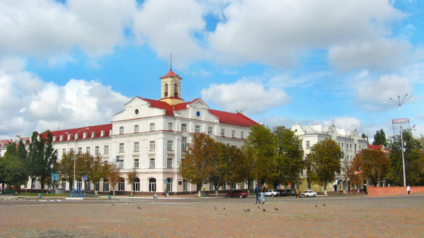 area in Chernihiv town in summer