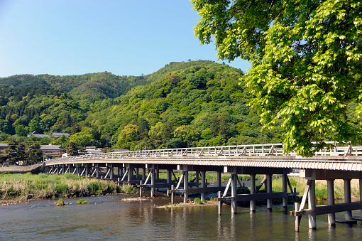 Togetsukyo bridge and river