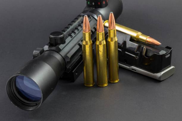 istock Rifle Ammo with Scope and clip 666116240