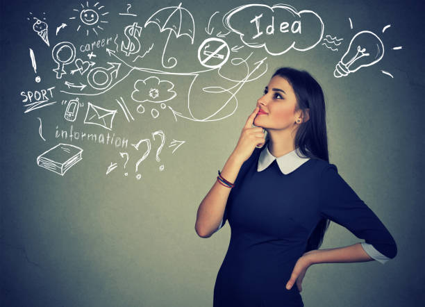 istock happy young woman thinking dreaming has many ideas 666119922