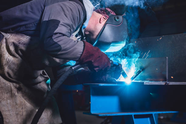 istock Industrial Welder With Torch 666129522